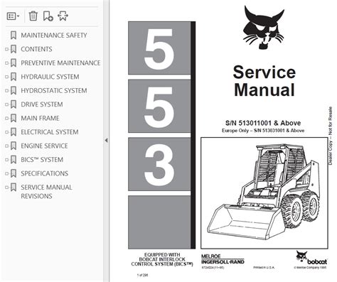 skid steer 553 manual